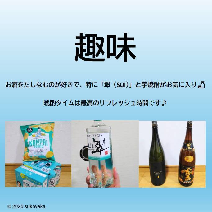 趣味を紹介している写真