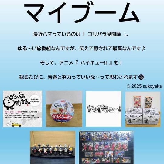 趣味を紹介している写真