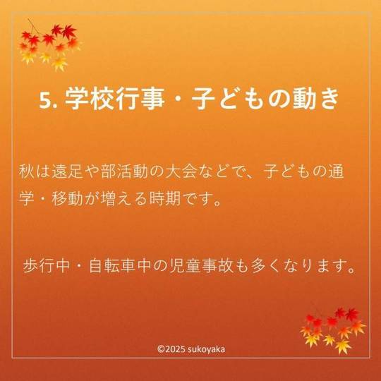 秋に交通事故が増える理由の写真06