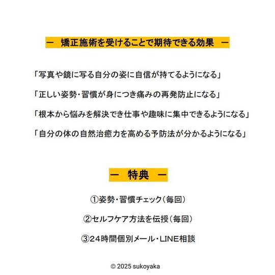 矯正施術を受けることで期待できる効果の写真