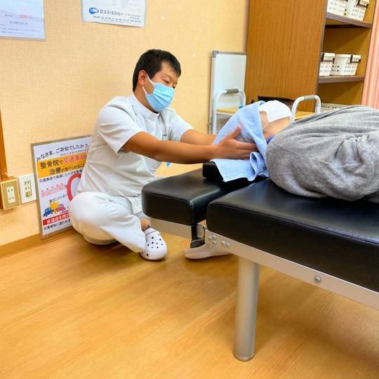 施術前チェックの写真