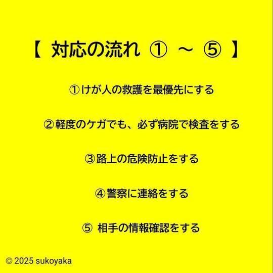 交通事故後の対応について説明している写真02