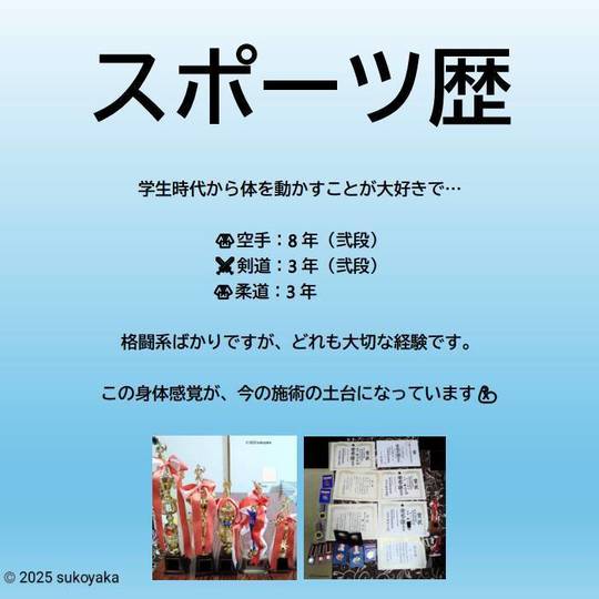 スポーツ歴を紹介している写真